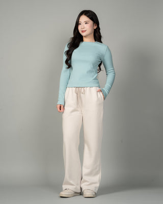 Quần Nỉ Nữ Dáng Rộng Vải Nỉ Bông