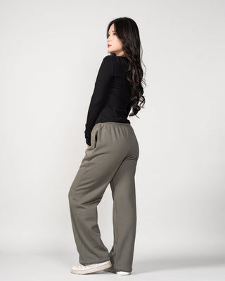 Quần Nỉ Nữ Dáng Rộng Vải Nỉ Bông