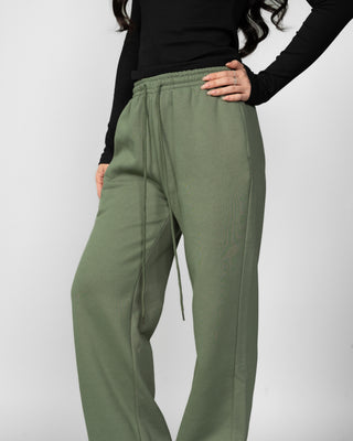 Quần Nỉ Nữ Dáng Rộng Vải Nỉ Bông