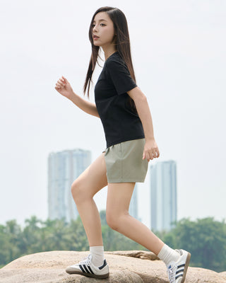 Quần Short Nữ Xếp Ly Co Giãn