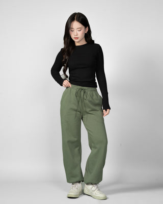 Quần Nỉ Nữ Dáng Rộng Vải Nỉ Bông