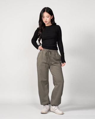 Quần Nỉ Nữ Dáng Rộng Vải Nỉ Bông