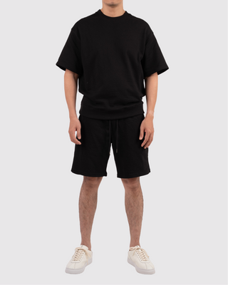 Set Áo Nỉ Nam Ngắn Tay + Quần Short Nỉ Nam