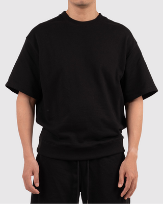 Set Áo Nỉ Nam Ngắn Tay + Quần Short Nỉ Nam