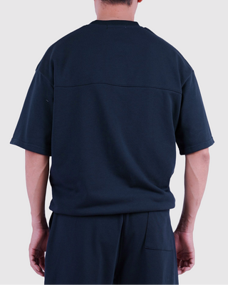 Áo Nỉ Nam Ngắn Tay Dáng Semi-Wide