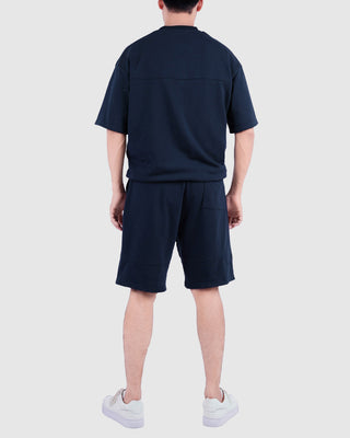 Set Áo Nỉ Nam Ngắn Tay + Quần Short Nỉ Nam
