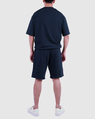 Set Áo Nỉ Nam Ngắn Tay + Quần Short Nỉ Nam