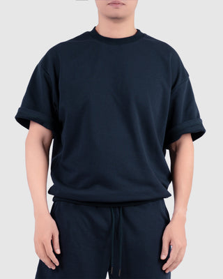 Set Áo Nỉ Nam Ngắn Tay + Quần Short Nỉ Nam