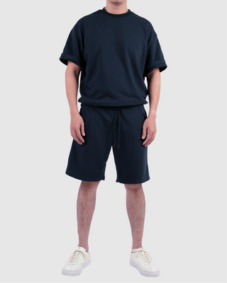 Áo Nỉ Nam Ngắn Tay Dáng Semi-Wide