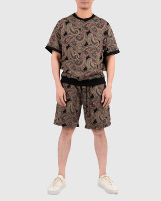 Set Áo Nỉ Nam Ngắn Tay + Quần Short Nỉ Nam