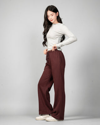 Quần Nỉ Nữ Dáng Rộng Vải Nỉ Bông