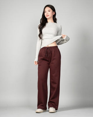Quần Nỉ Nữ Dáng Rộng Vải Nỉ Bông