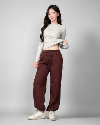 Quần Nỉ Nữ Dáng Rộng Vải Nỉ Bông