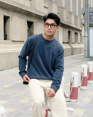 Áo sweatshirt vải CVC mặt mịn Peach-touch