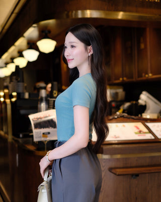 Áo Thun Tăm Nữ Rib Knit