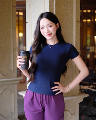 Áo Thun Tăm Nữ Rib Knit