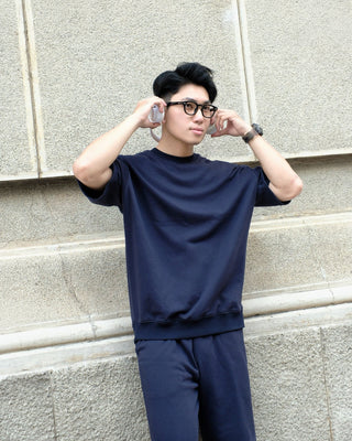 Set Áo Nỉ Nam Ngắn Tay + Quần Short Nỉ Nam