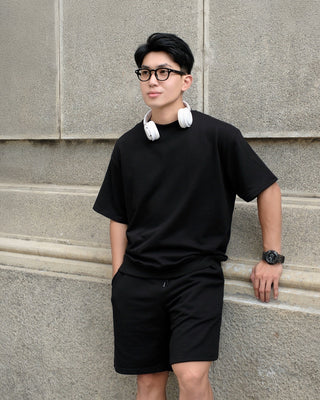 Áo Nỉ Nam Ngắn Tay Dáng Semi-Wide