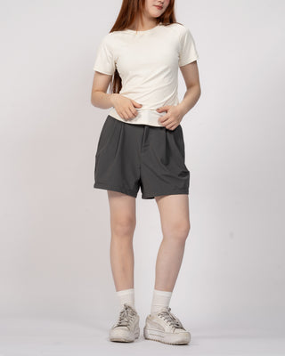 Quần Short Nữ Xếp Ly Co Giãn