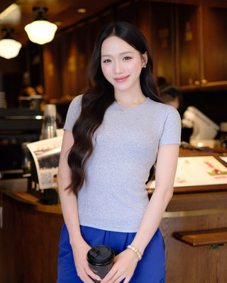 Áo Thun Tăm Nữ Rib Knit